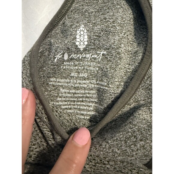 Free People Movement Sports Bra Womens M/L Green Racerback Workout - Picture 4 of 4